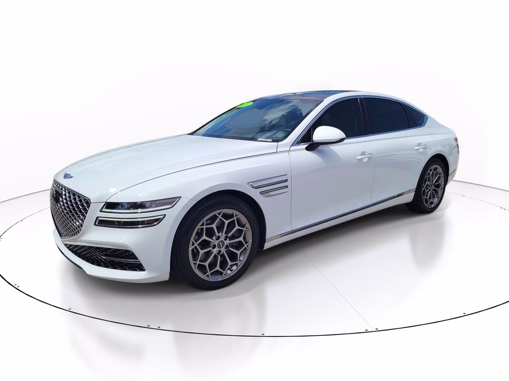 2024 Alta White Genesis G80 2.5T Advanced AWD Sedan