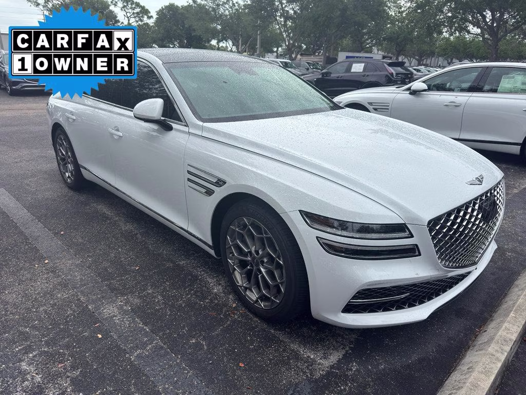 2024 Alta White Genesis G80 2.5T Advanced AWD Sedan