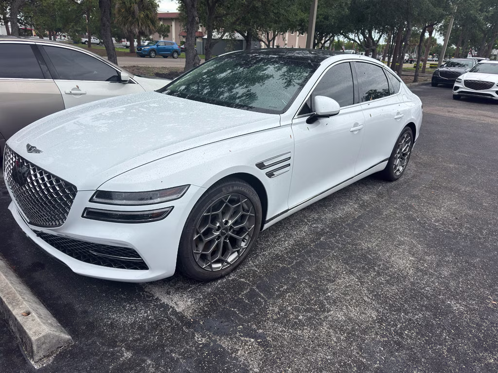 2024 Alta White Genesis G80 2.5T Advanced AWD Sedan