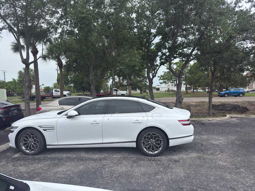 2024 Alta White Genesis G80 2.5T Advanced AWD Sedan