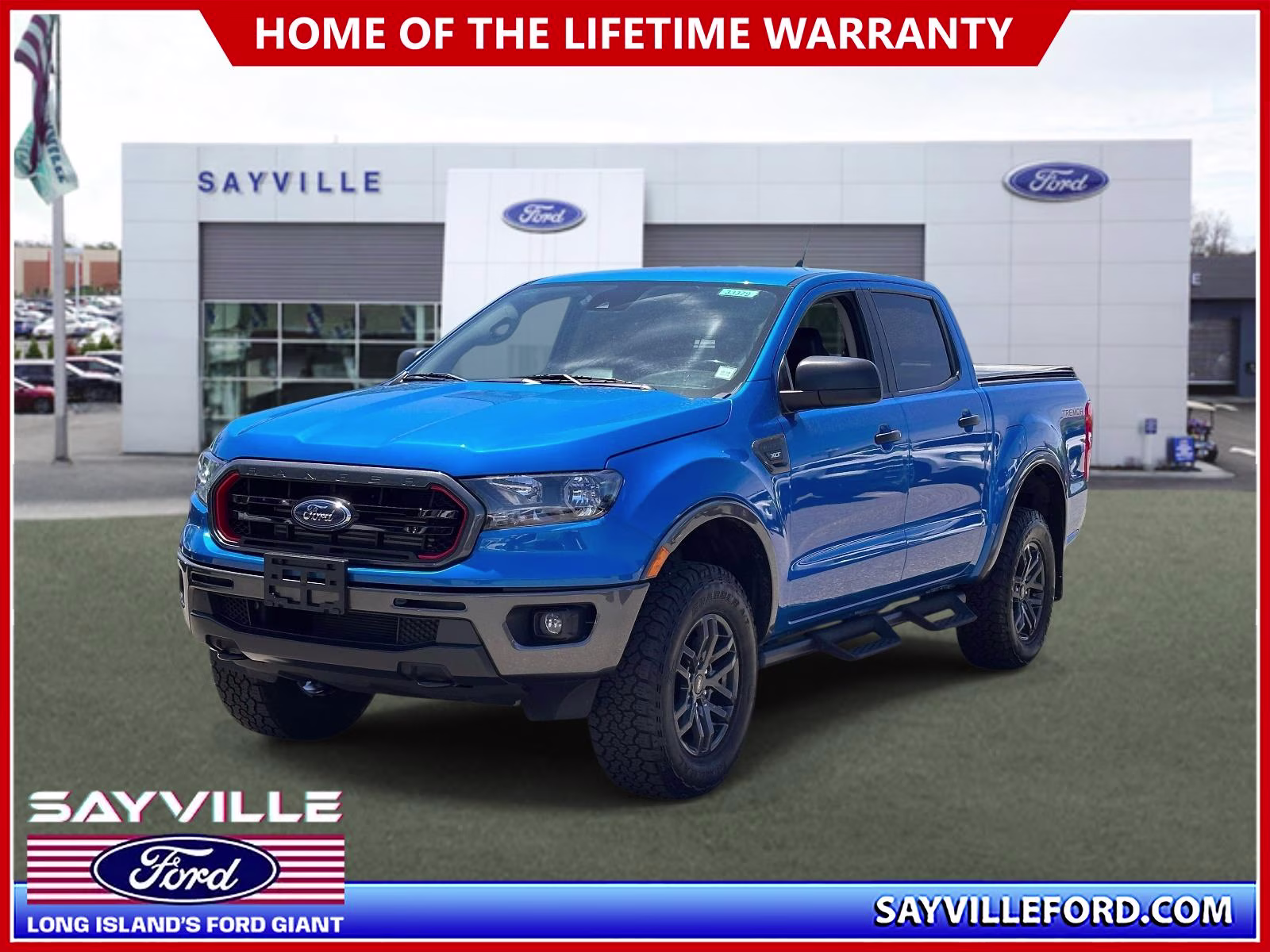 2023 Velocity Blue Metallic Ford Ranger XLT 4WD SuperCrew 5' Box 4X4 Truck