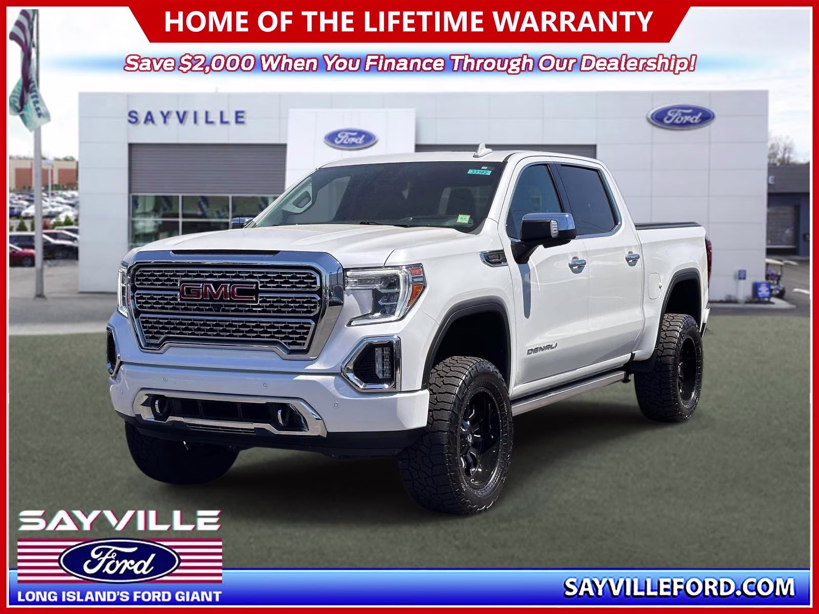2021 White Frost Tricoat GMC Sierra 1500 4WD Crew Cab 147 Denali 4X4 Truck
