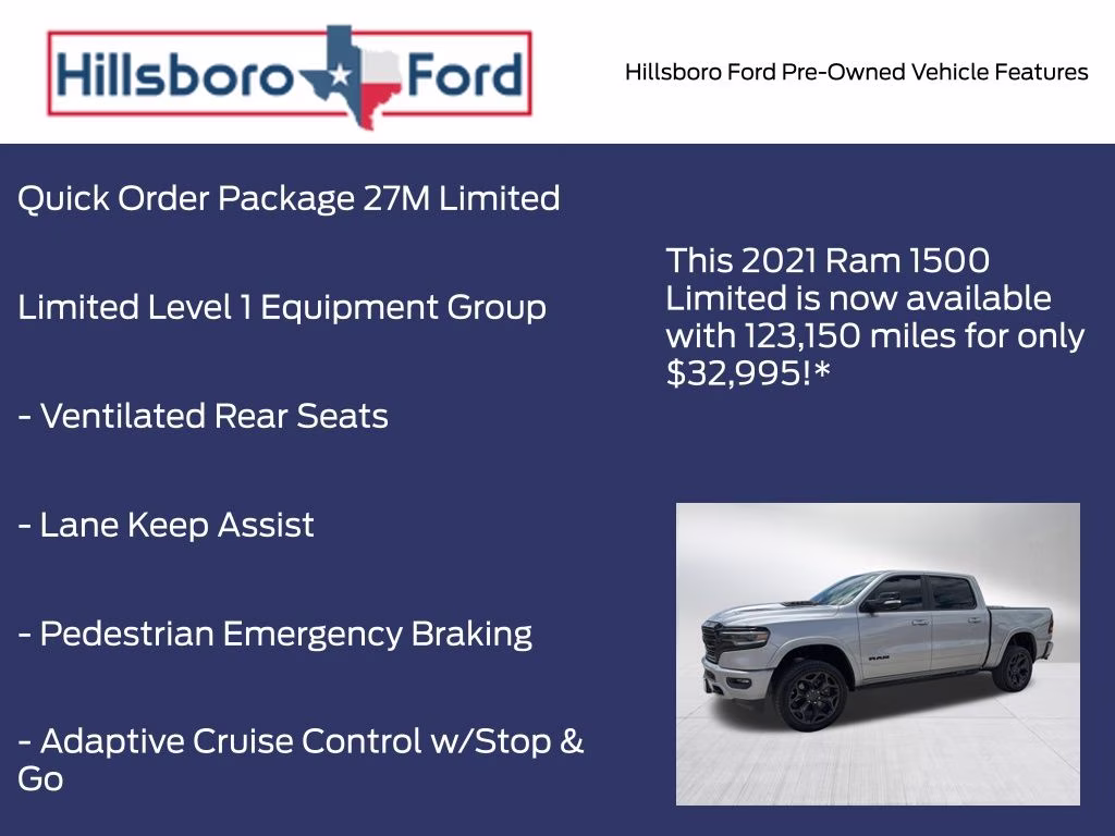 2021 Billet Silver Metallic Clearcoat Ram 1500 Limited 4X4 Truck
