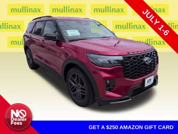 2026 Rapid Red Metallic Tinted Clearcoat Ford Explorer ST-Line RWD SUV