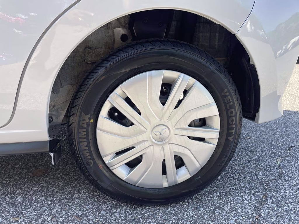2024 White Mitsubishi Mirage ES FWD Hatchback