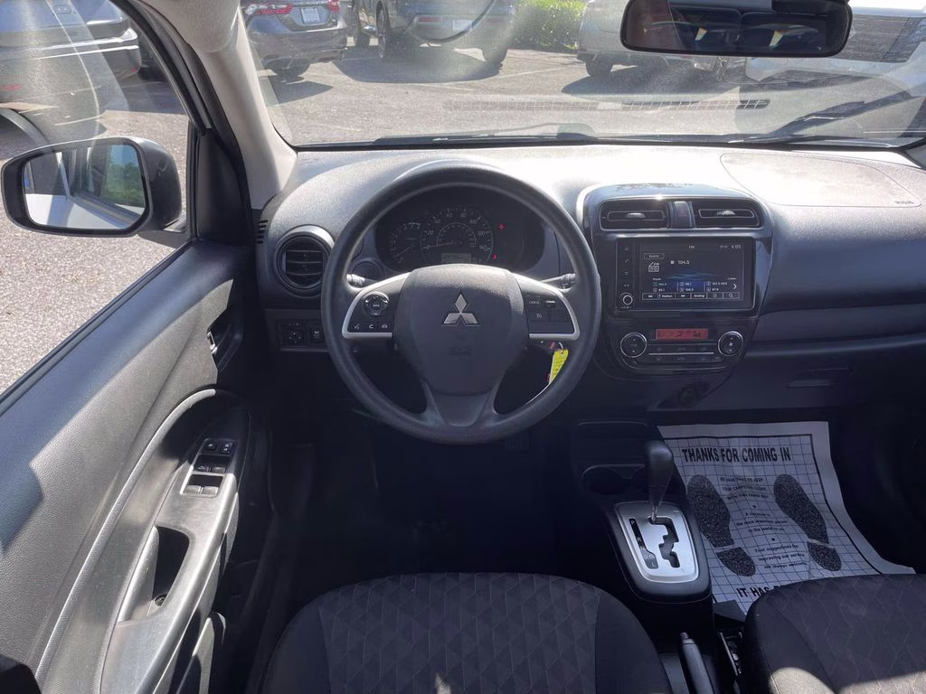 2024 White Mitsubishi Mirage ES FWD Hatchback