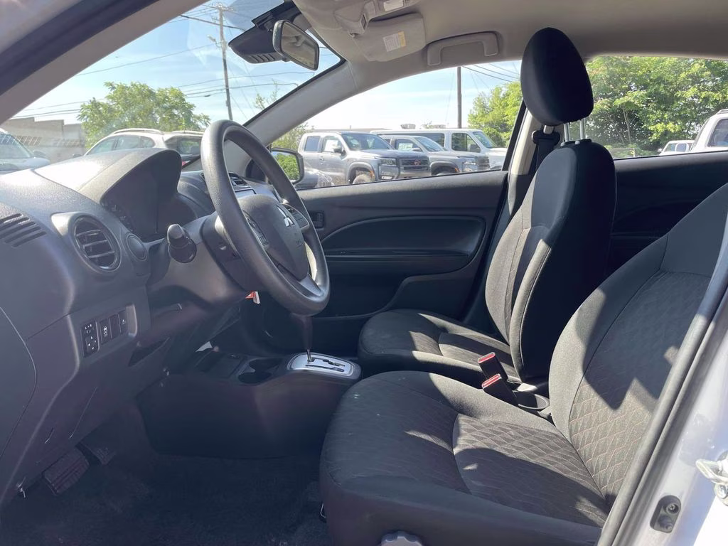 2024 White Mitsubishi Mirage ES FWD Hatchback