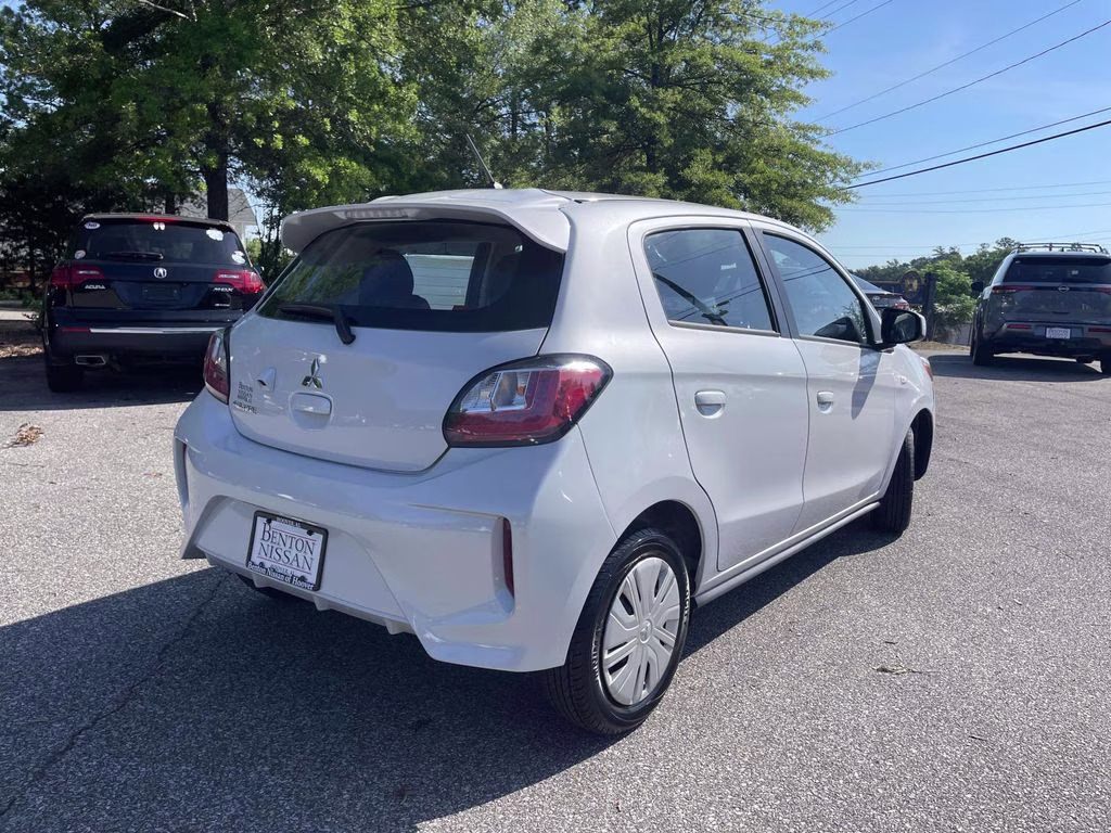 2024 White Mitsubishi Mirage ES FWD Hatchback