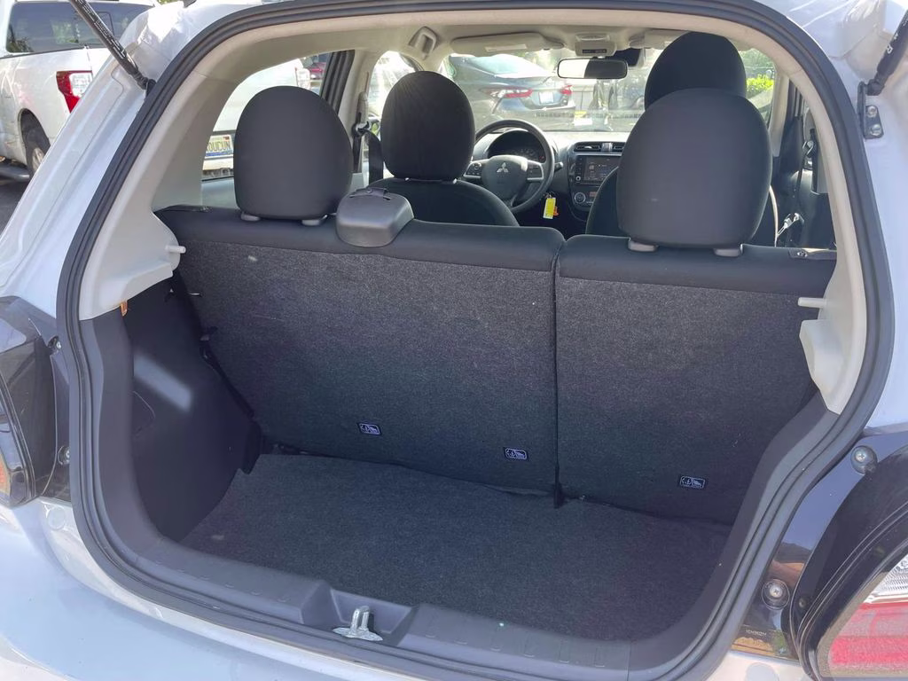 2024 White Mitsubishi Mirage ES FWD Hatchback
