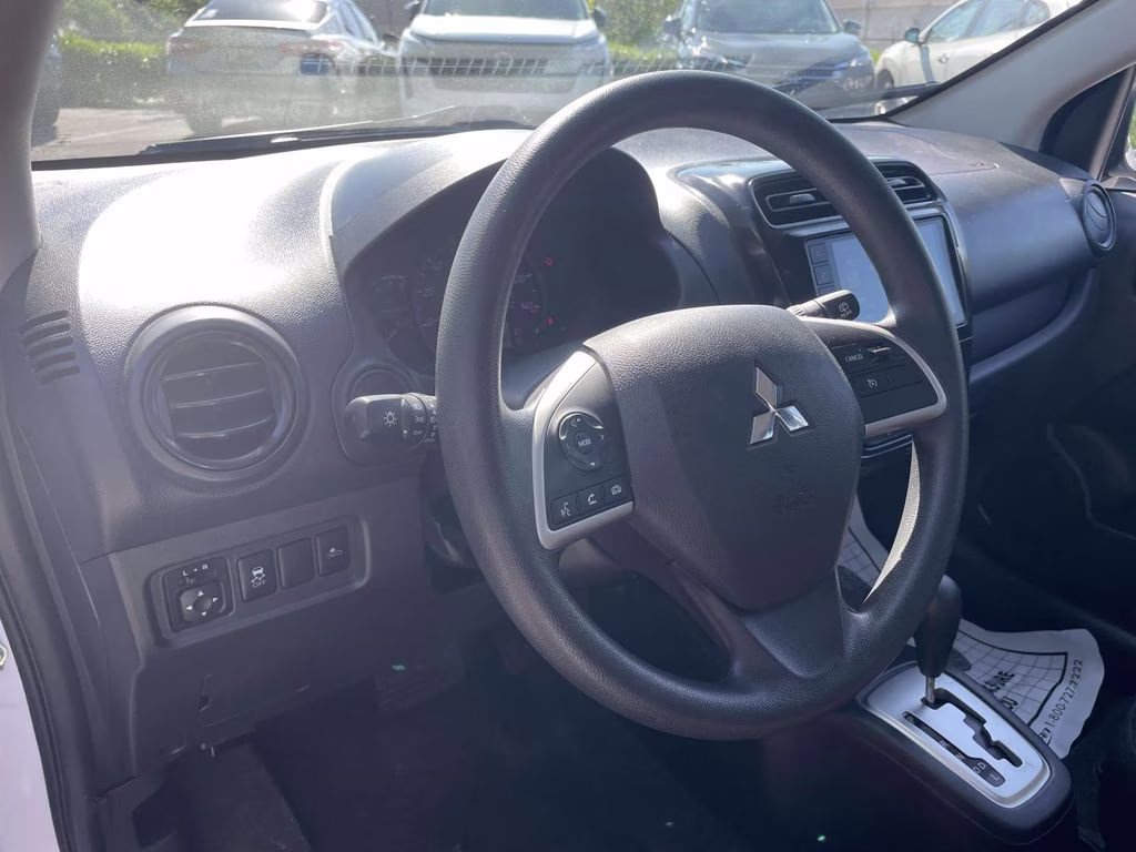 2024 White Mitsubishi Mirage ES FWD Hatchback