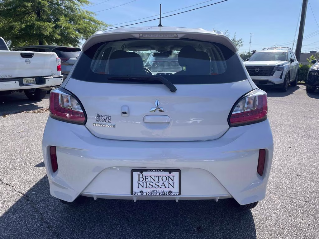 2024 White Mitsubishi Mirage ES FWD Hatchback