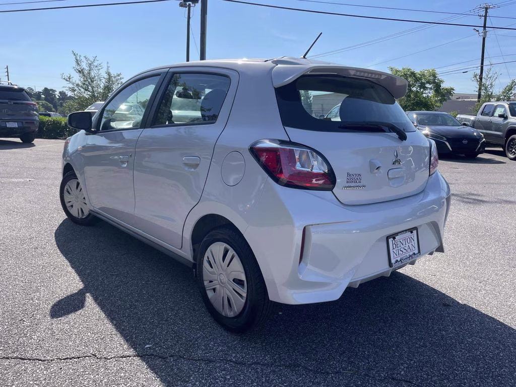 2024 White Mitsubishi Mirage ES FWD Hatchback