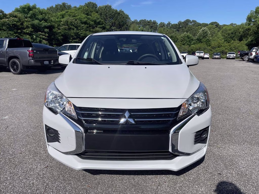 2024 White Mitsubishi Mirage ES FWD Hatchback