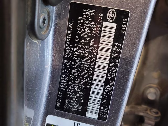 2021 Predawn Gray Mica Toyota Camry LE FWD Sedan