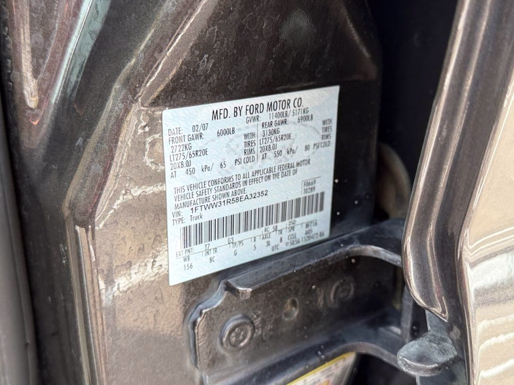 2008 Gray Ford Super Duty F-350 SRW Lariat 4X4 Truck