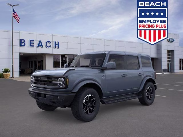 2025 Azure Gray Metallic Tri-Coat Ford Bronco Outer Banks 4X4 SUV