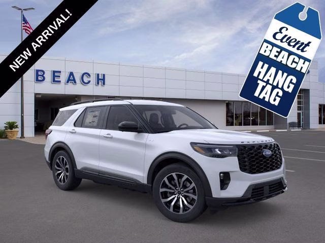 2026 White Metallic Ford Explorer ST-Line RWD SUV