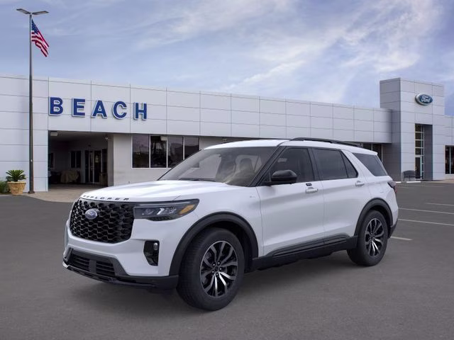 2026 White Metallic Ford Explorer ST-Line RWD SUV