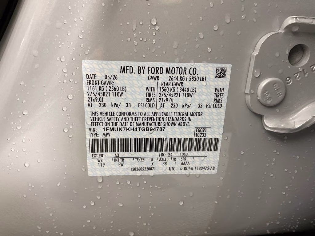 2026 White Metallic Ford Explorer ST-Line RWD SUV