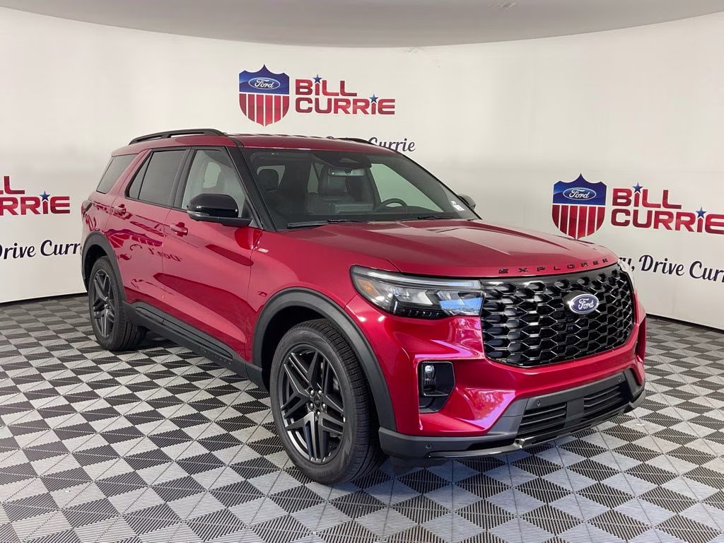 2026 Red Metallic Ford Explorer ST-Line RWD SUV