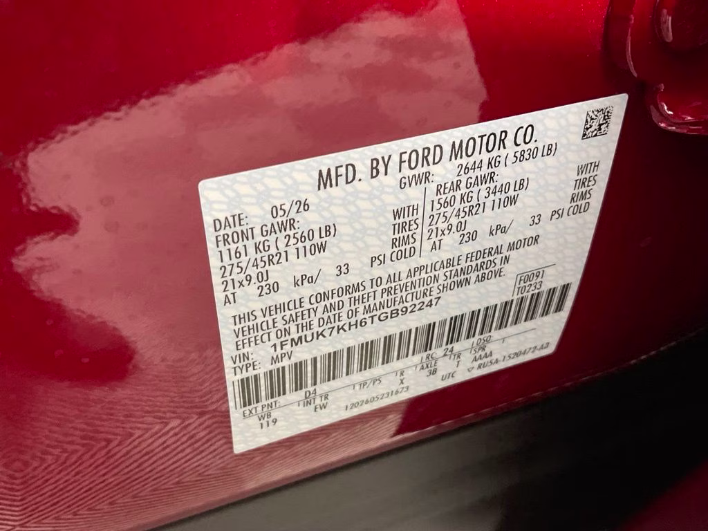 2026 Red Metallic Ford Explorer ST-Line RWD SUV