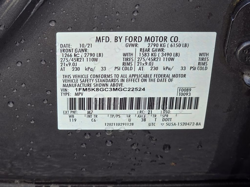 2021 Carbonized Gray Metallic Ford Explorer ST 4X4 SUV