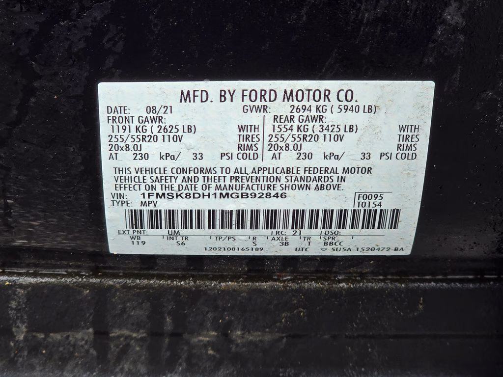 2021 Agate Black Metallic Ford Explorer XLT 4X4 SUV