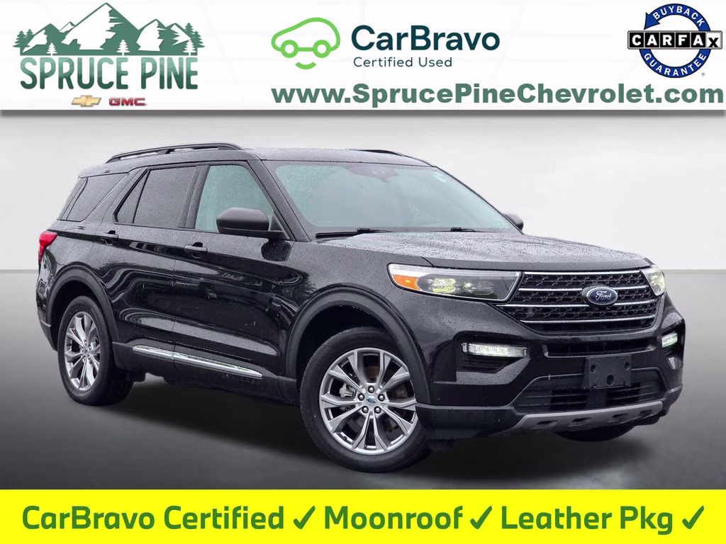 2021 Agate Black Metallic Ford Explorer XLT 4X4 SUV