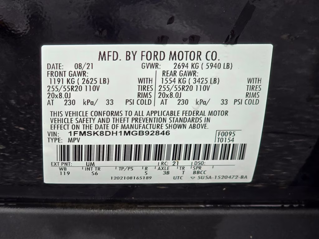 2021 Agate Black Metallic Ford Explorer XLT 4X4 SUV