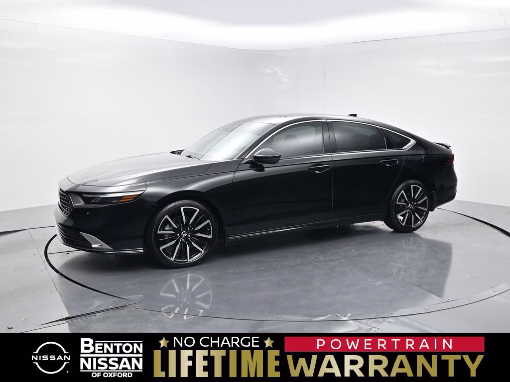 2025 Black Honda Accord Hybrid Touring FWD Sedan