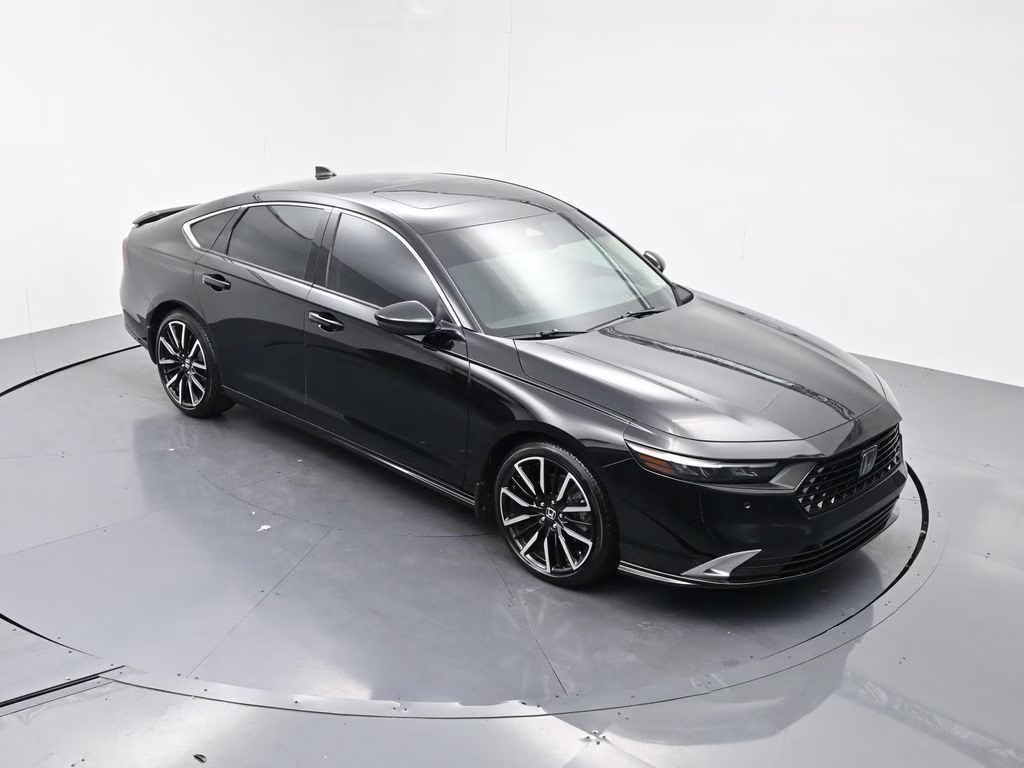2025 Black Honda Accord Hybrid Touring FWD Sedan