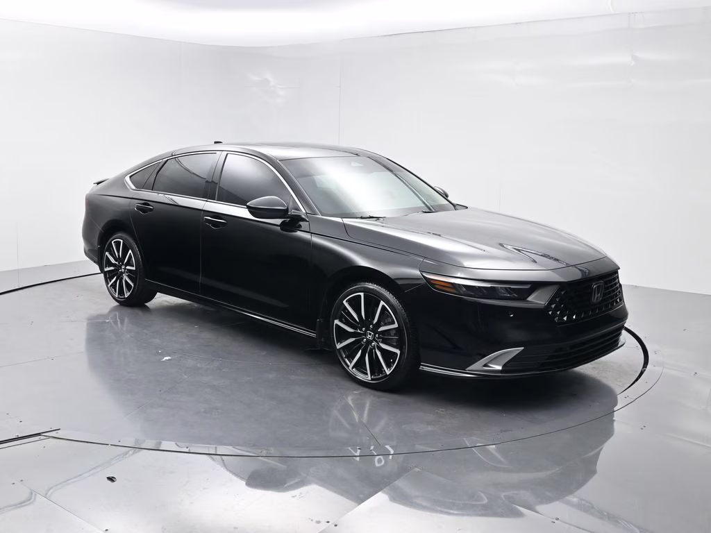 2025 Black Honda Accord Hybrid Touring FWD Sedan