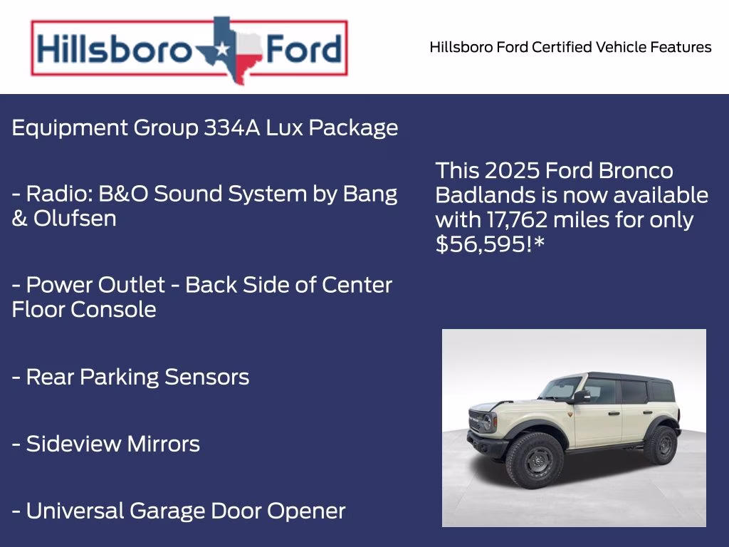 2025 Desert Sand Ford Bronco Badlands 4X4 SUV