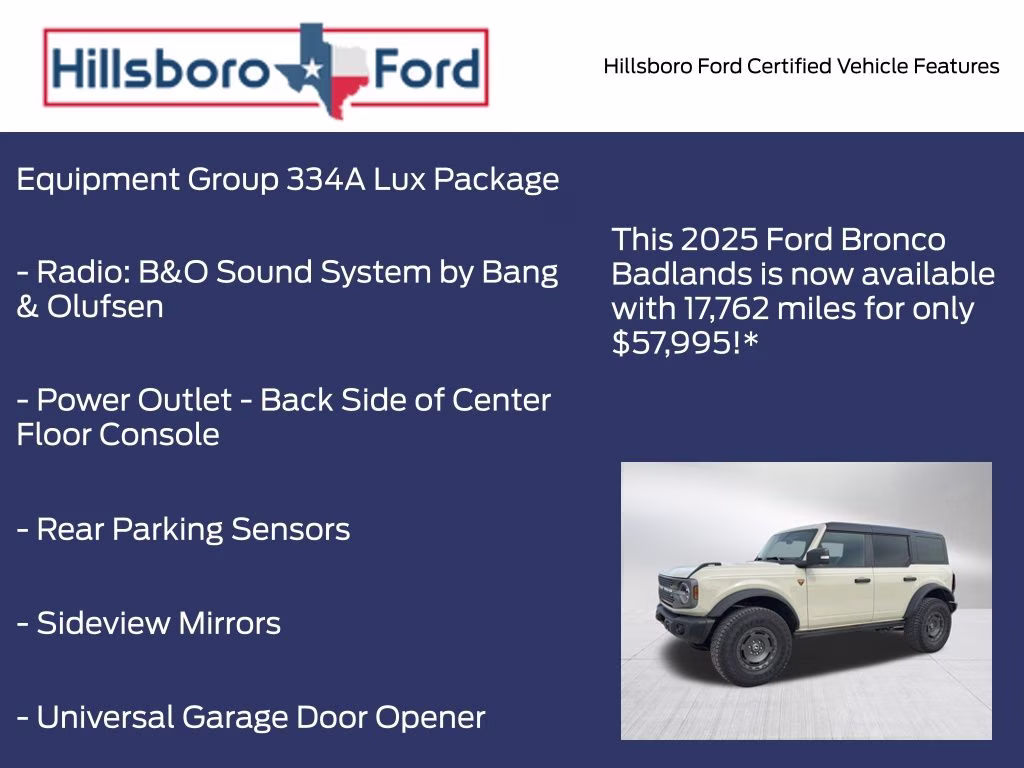 2025 Desert Sand Ford Bronco Badlands 4X4 SUV
