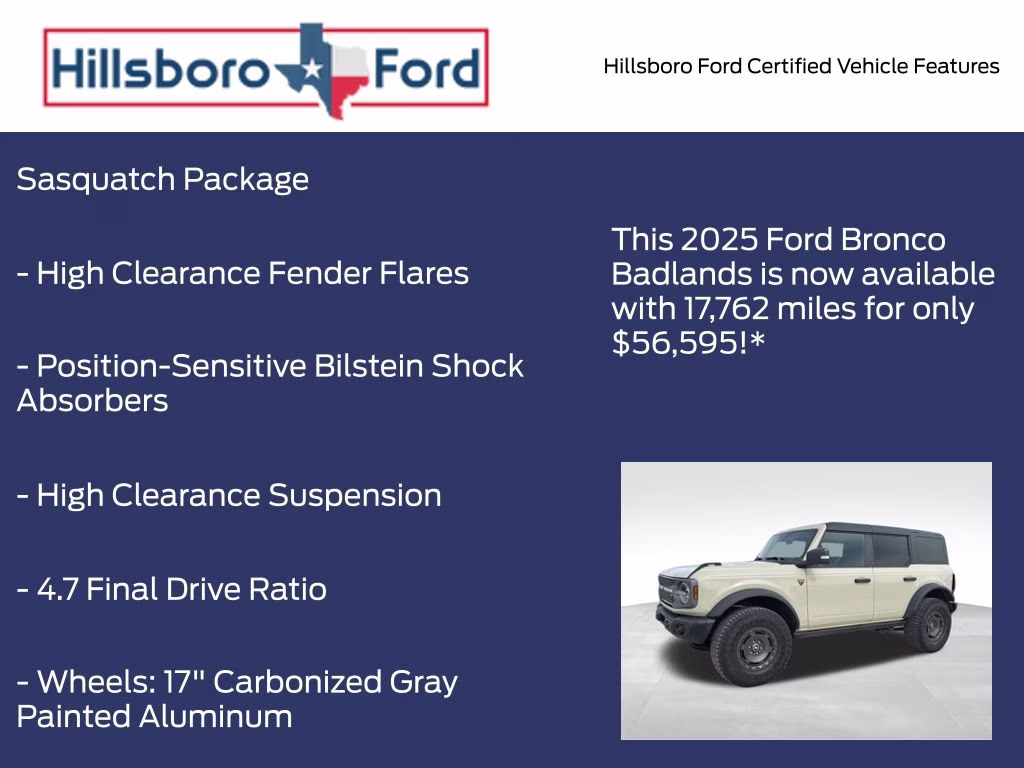 2025 Desert Sand Ford Bronco Badlands 4X4 SUV