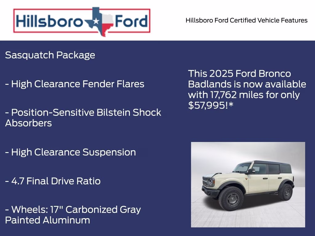 2025 Desert Sand Ford Bronco Badlands 4X4 SUV