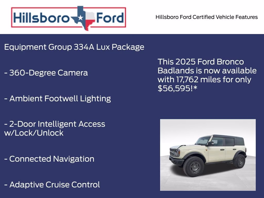 2025 Desert Sand Ford Bronco Badlands 4X4 SUV