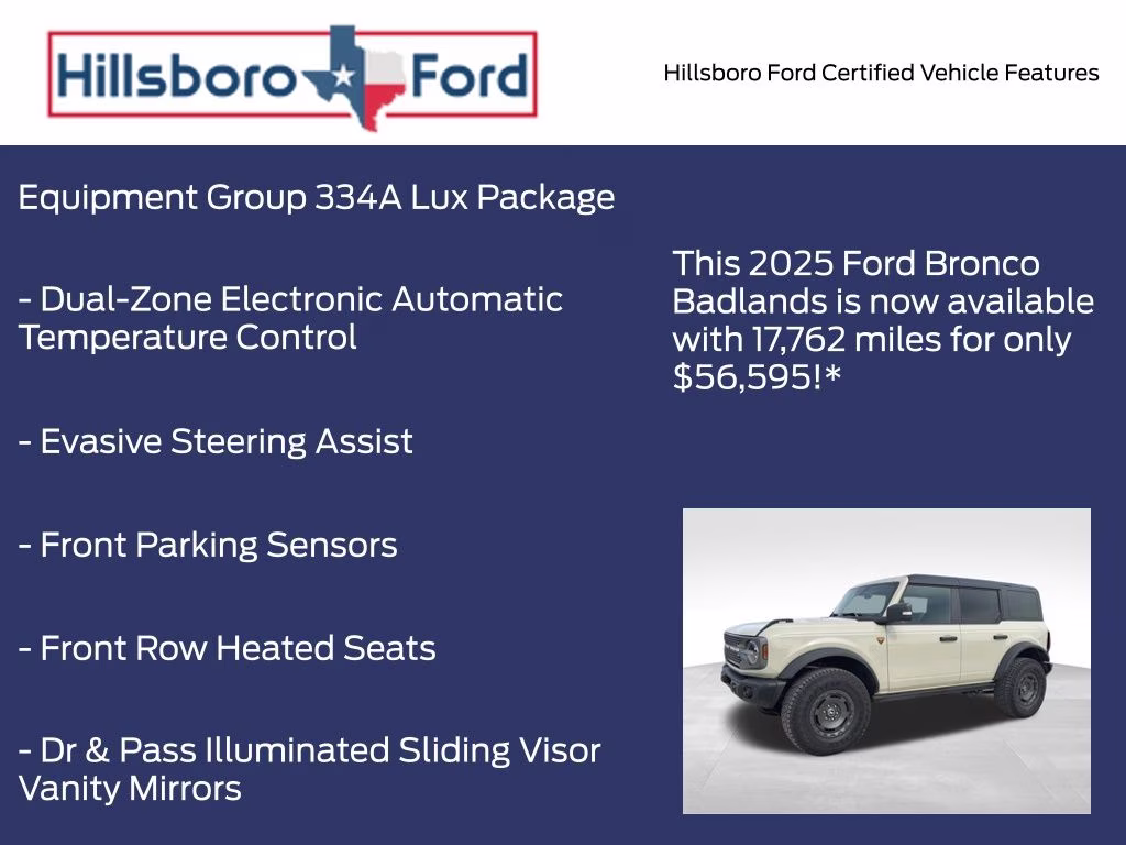 2025 Desert Sand Ford Bronco Badlands 4X4 SUV