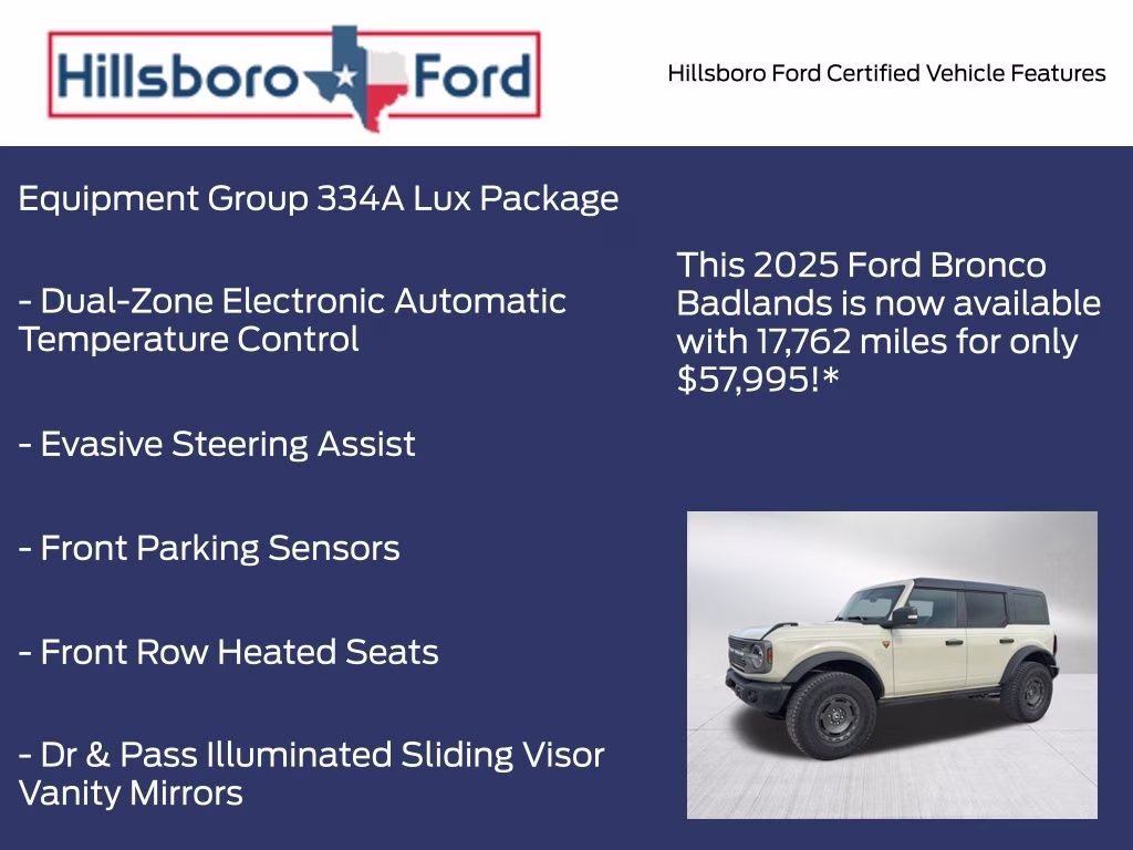 2025 Desert Sand Ford Bronco Badlands 4X4 SUV