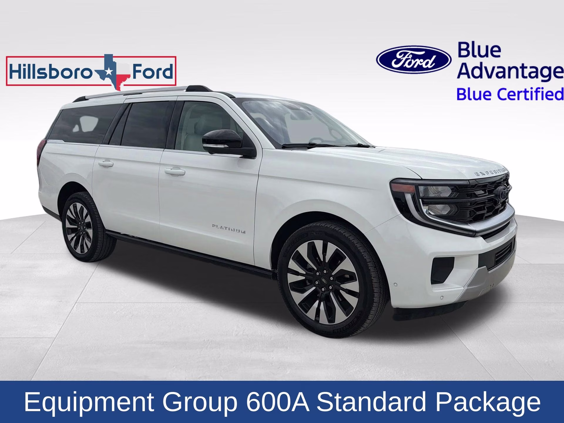 2025 Star White Metallic Tri-Coat Ford Expedition Max Platinum 4X4 SUV