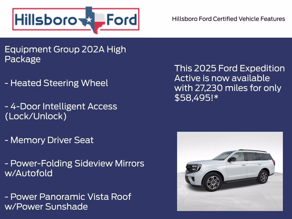 2025 Space Silver Metallic Ford Expedition Active 4X4 SUV