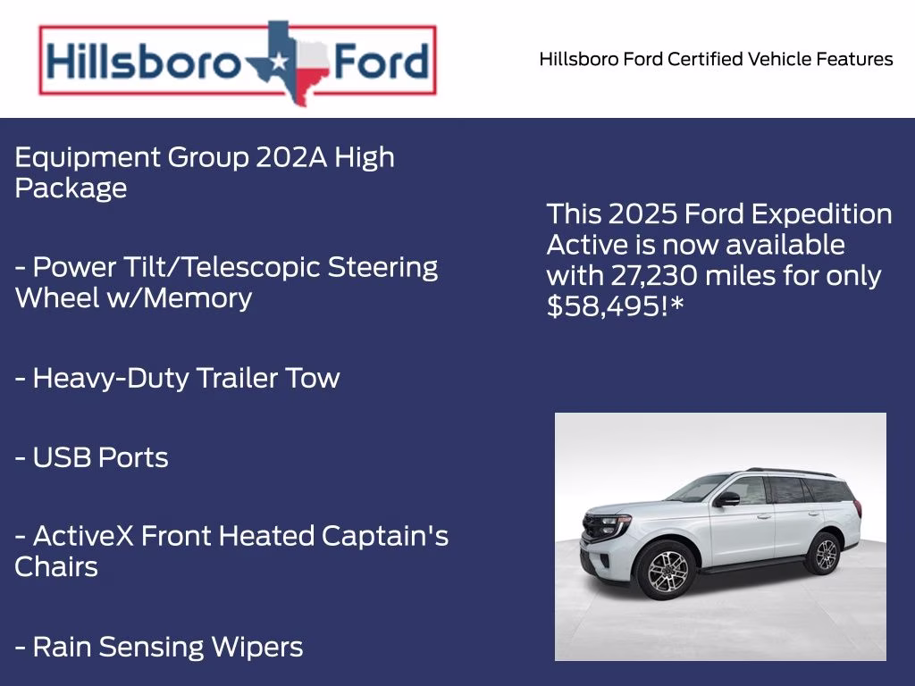 2025 Space Silver Metallic Ford Expedition Active 4X4 SUV