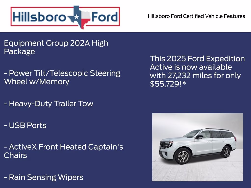 2025 Space Silver Metallic Ford Expedition Active 4X4 SUV