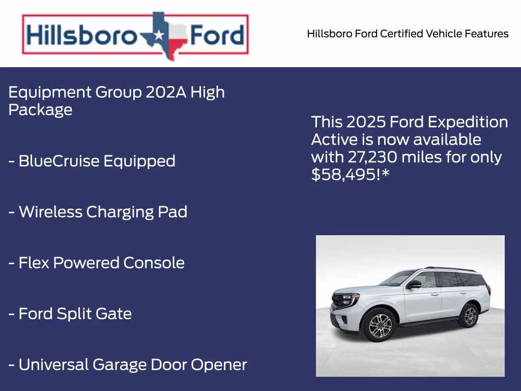 2025 Space Silver Metallic Ford Expedition Active 4X4 SUV