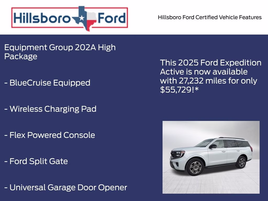 2025 Space Silver Metallic Ford Expedition Active 4X4 SUV