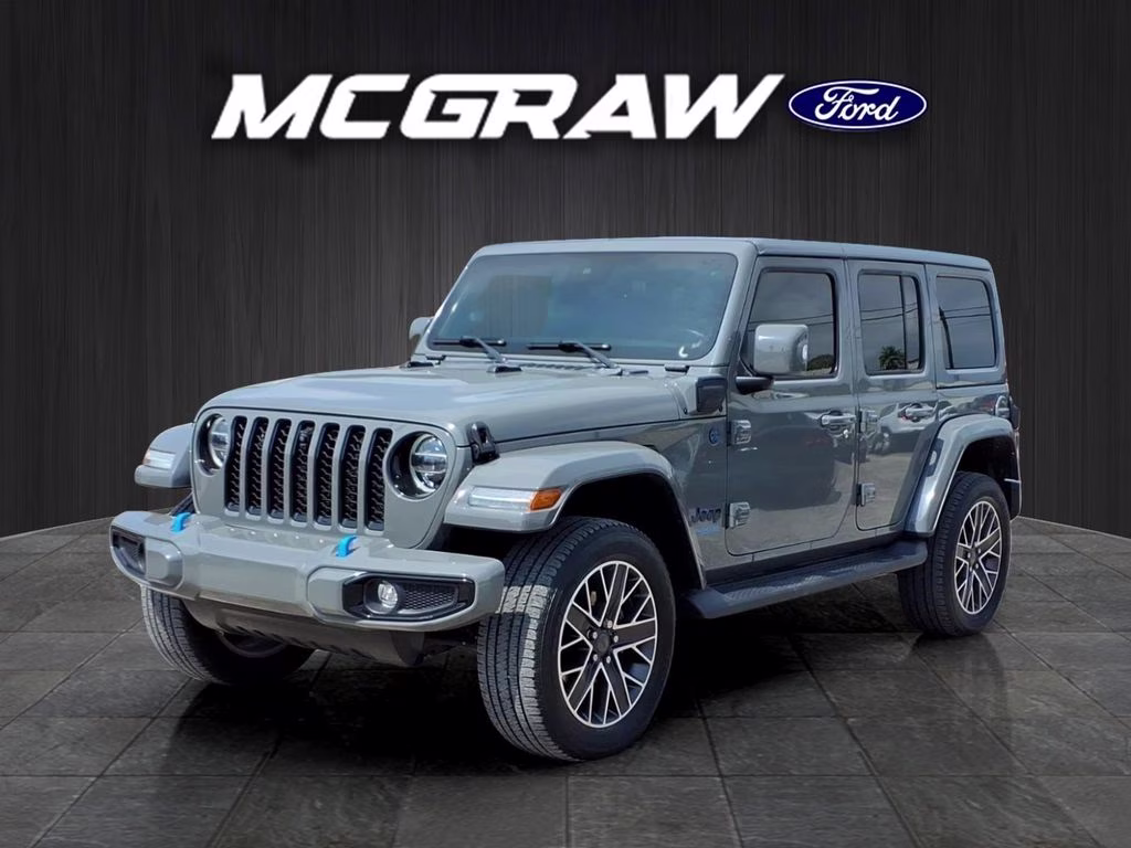 2022 Sting-Gray Clearcoat Jeep Wrangler 4xe Unlimited Sahara High Altitude 4X4 SUV
