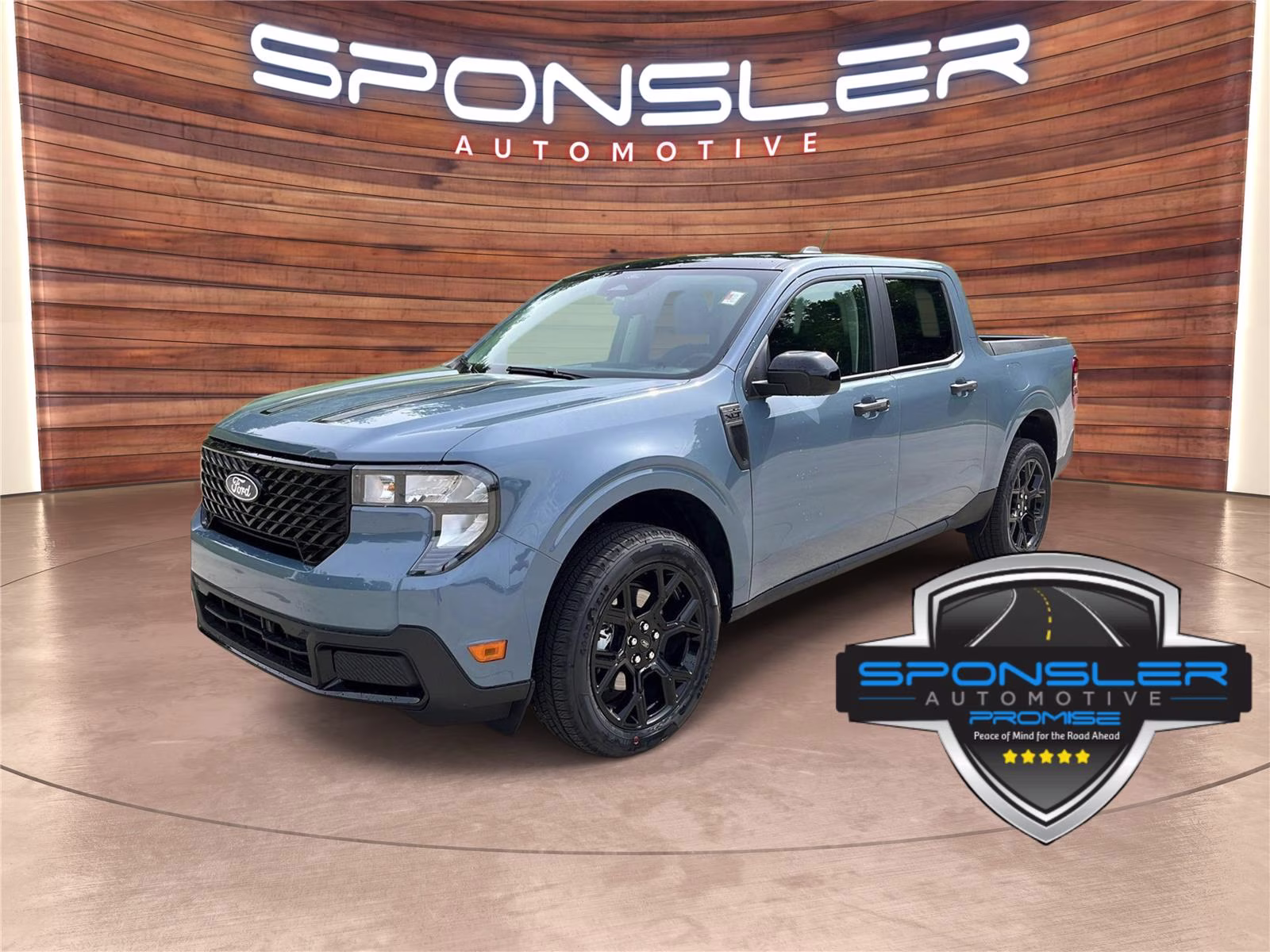 2026 Azure Gray Metallic Tri-Coat Ford Maverick XLT AWD Truck