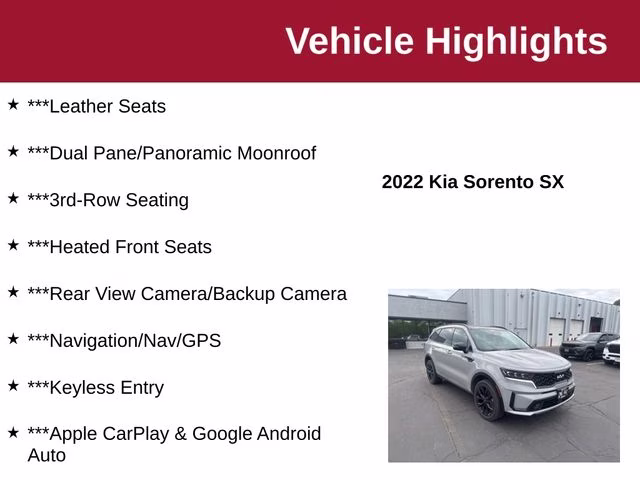 2022 Wolf Gray Kia Sorento SX AWD SUV