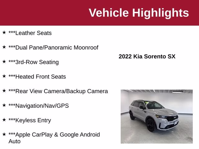 2022 Wolf Gray Kia Sorento SX AWD SUV