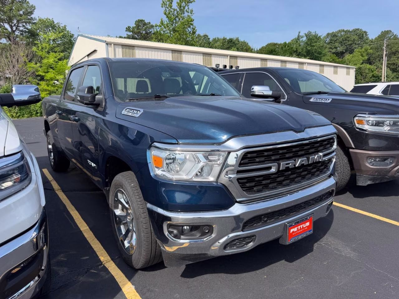 2022 Patriot Blue Pearlcoat Ram 1500 4WD Big Horn Crew Cab 4X4 Truck